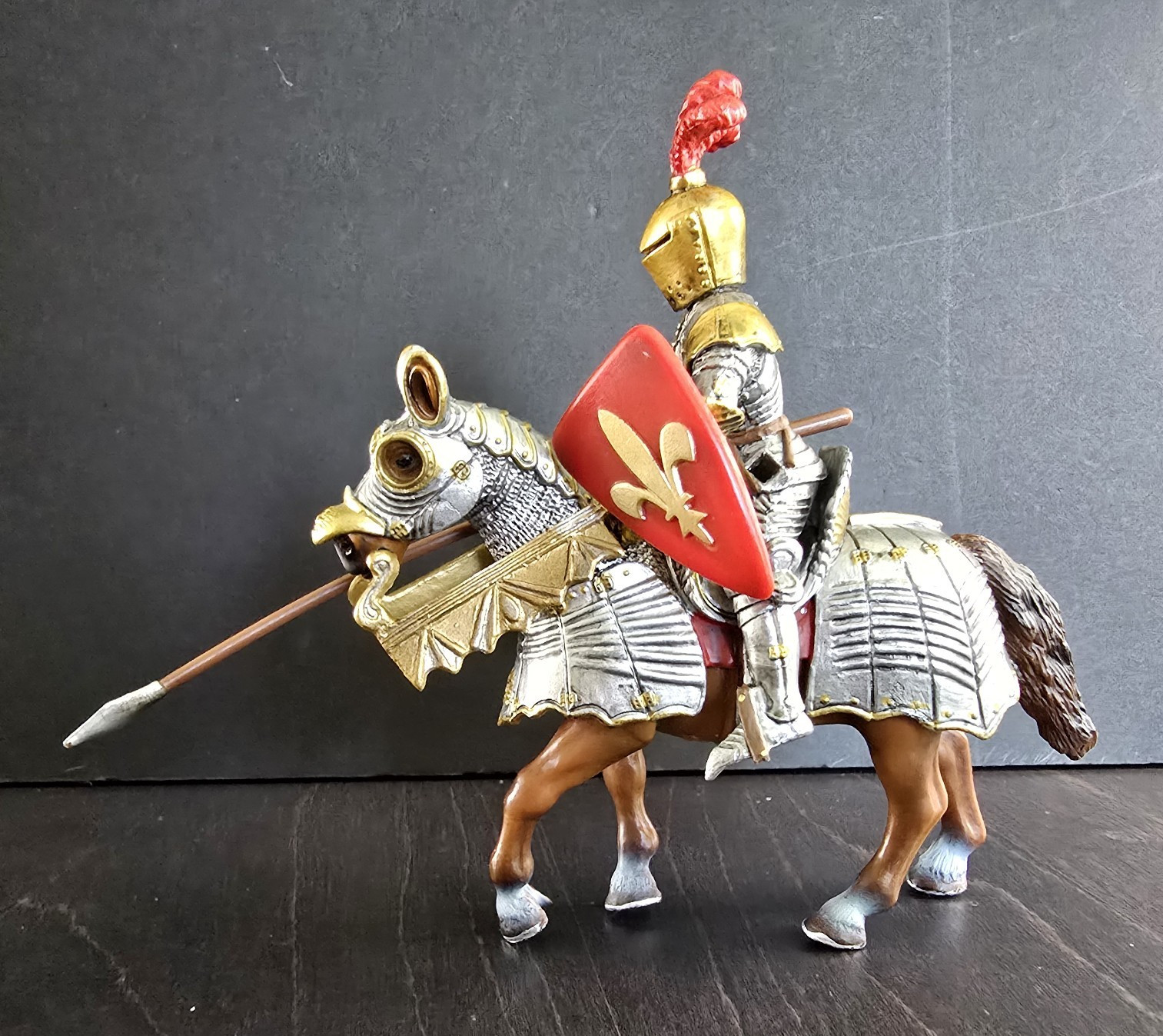 Schleich World of Knights with Lance on Horse Red & Blue Knights with Long Sword