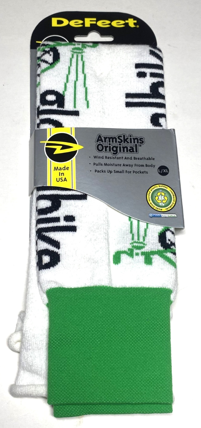 DeFeet Global Bike Cycling Socks Size L/XL White Coolmax Performance NWT