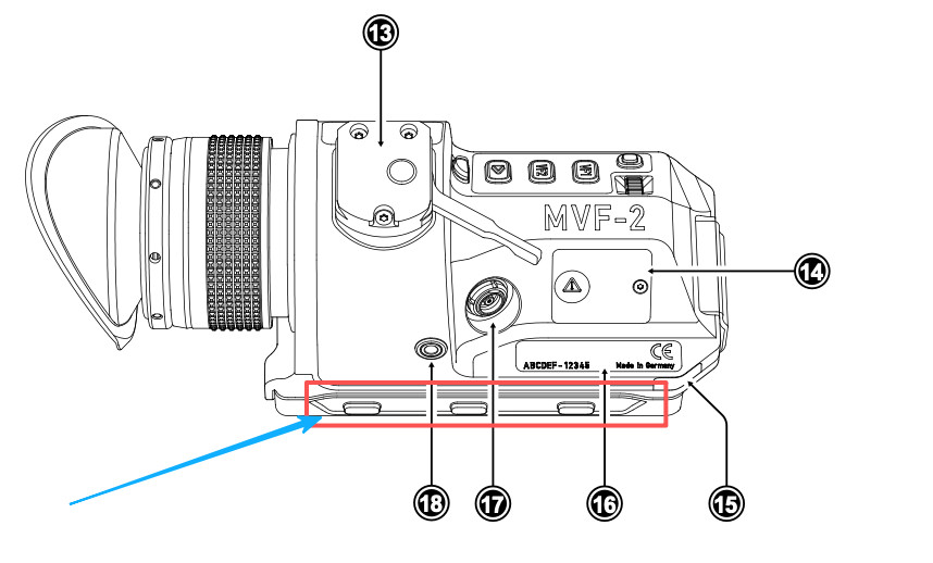 ARRI Alexa 35 Alexa Mini LF Viewfinder MVF-2 lower screen buttons replacement