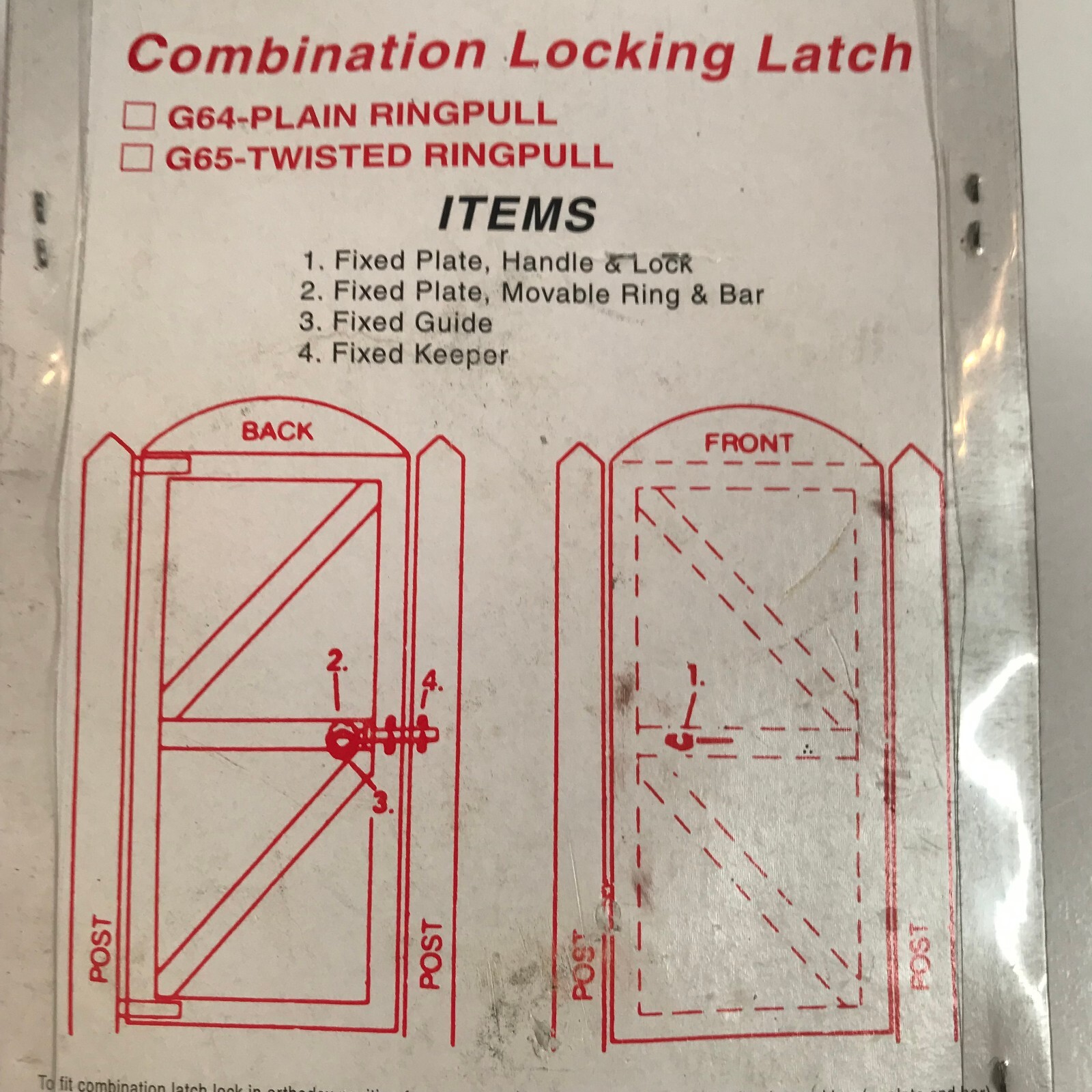 Goliath Hinging Systems Combination Locking Latch ( New In Pack )