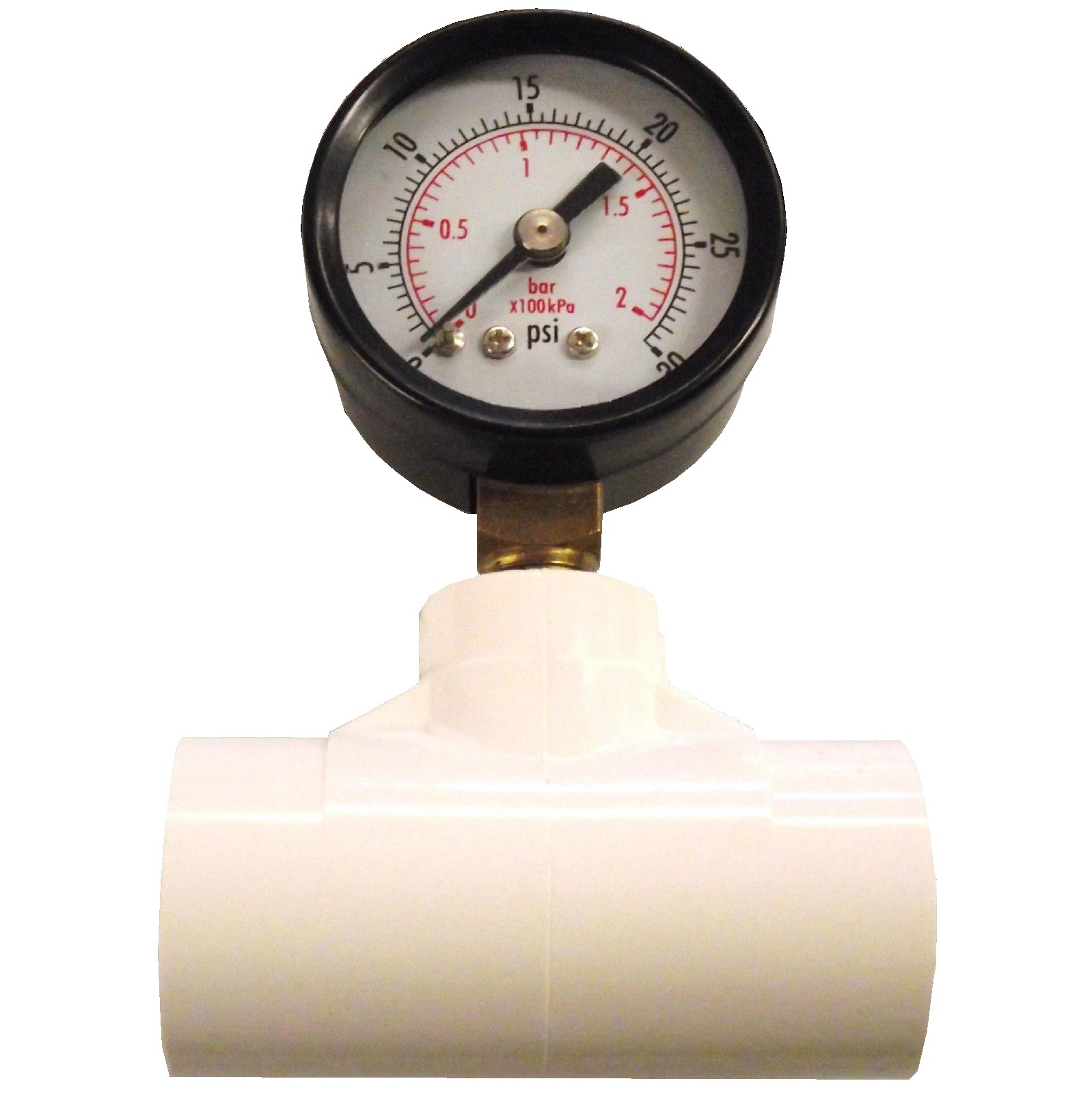 IN LINE PSI GAUGE & 1/2" PVC TEE CUPS NIPPLE POULTRY CHICKEN REGULATOR PRESSURE