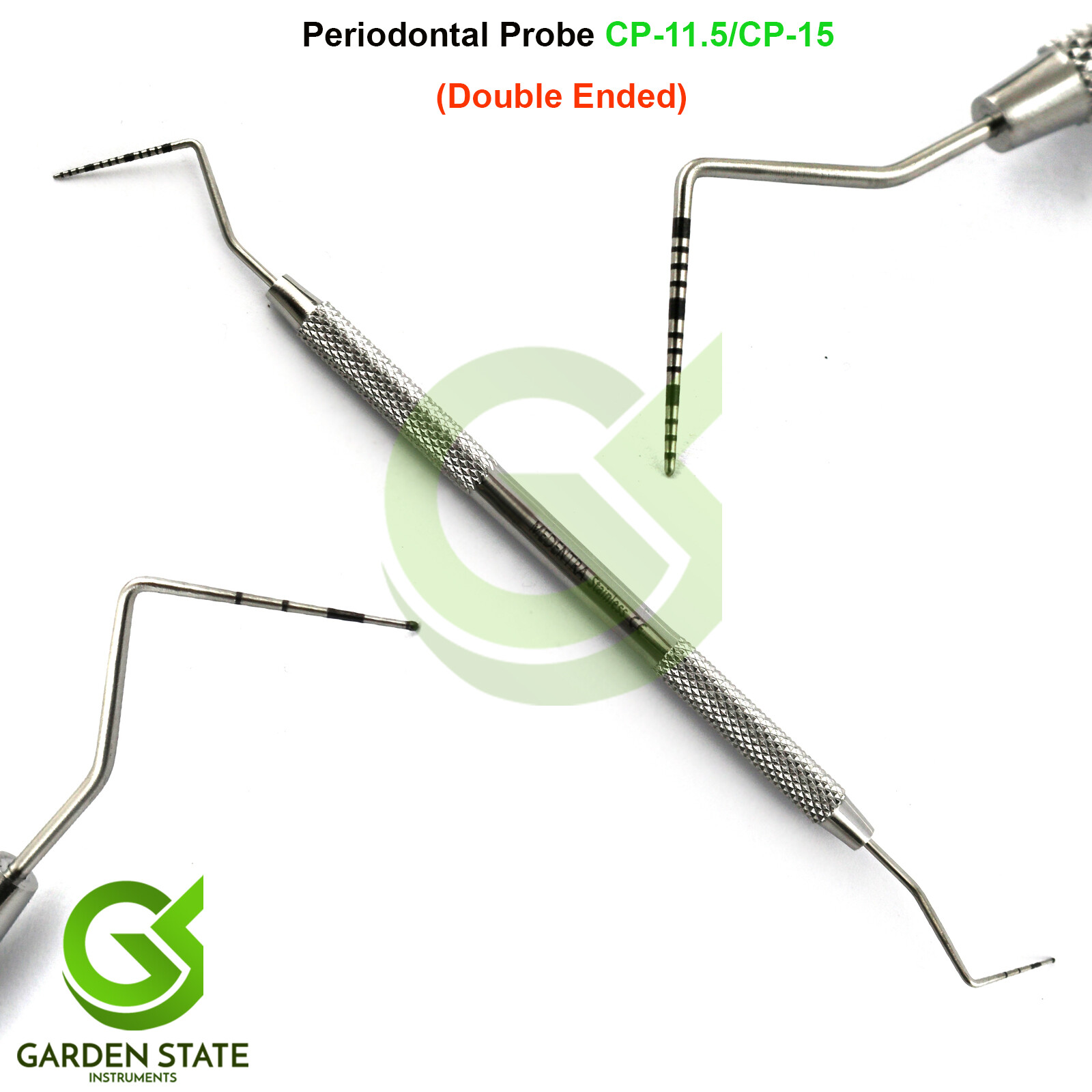 Periodontal CP-11.5/CP-15 Probe Color Marking Double Ended Dental Screening