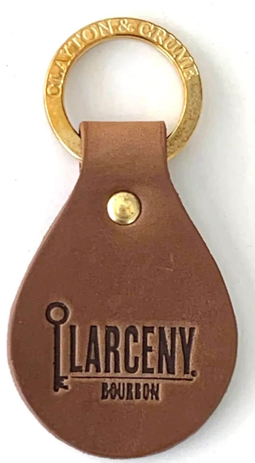 Larceny  Bourbon Whiskey  Leather Key ring chain FOB Clayton & Crune NEW