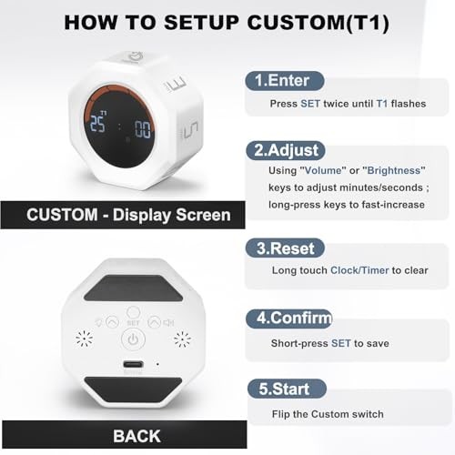 Visual Timer for Classroom — Pomodoro Timer with Auto Cycle, Presets & White
