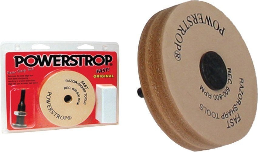 Flexcut Standard Power Strop, with Flat Round Wheel And Buffing Compund - PWS10