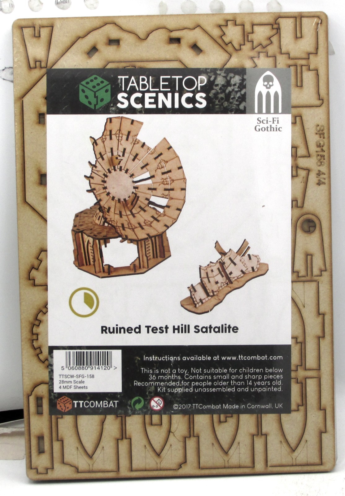 TTCombat TTSCW-SFG-158 Ruined Test Hill Satellite (Sci-Fi Gothic) Ruins Terrain
