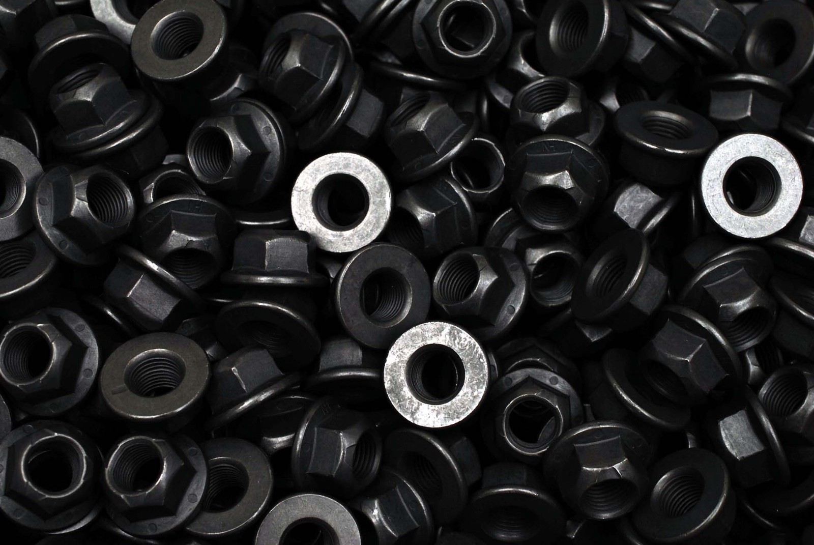 (65) Toplock Flange Nuts 1/2-20 Grade 8/G Plain Finish All Metal Locking Nut