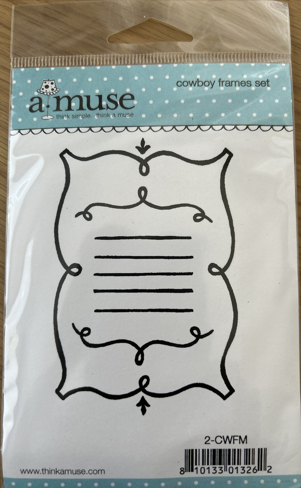 VTG ~ A-Muse Clear Stamps ~ Cowboy Frames Set 3-CWFM **BRAND NEW**