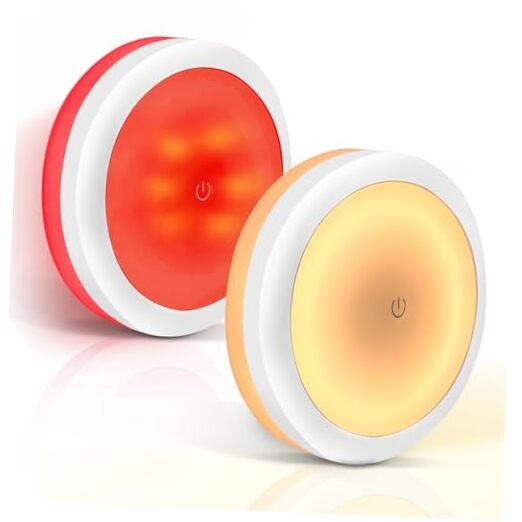 DC 12V Interior Boat Ceiling LED Light Dual Color Warm White and 2 pcs Red