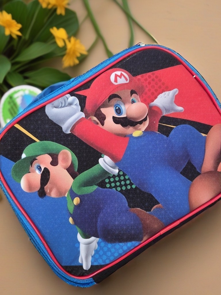 New Super Mario Luigi insulated lunch box