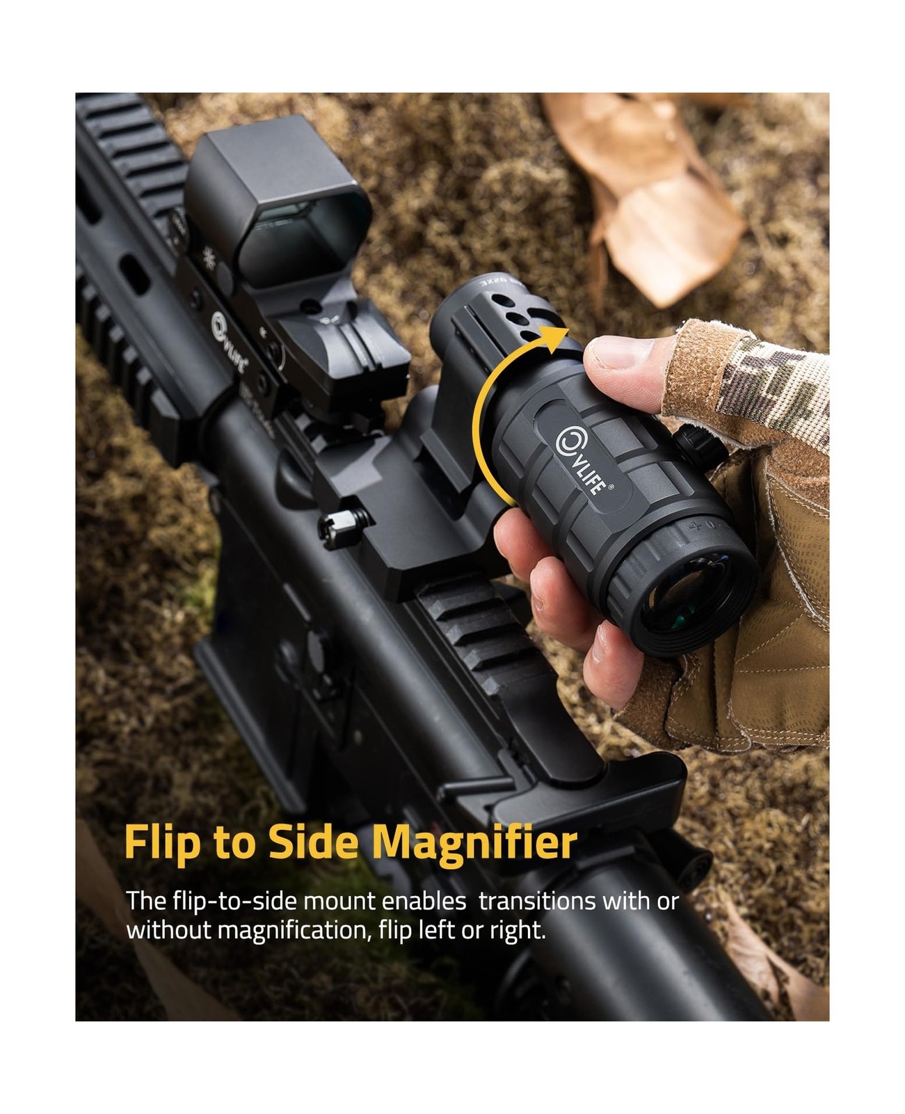CVLIFE EagleFeather Multiple Reticle Red/Green Dot and Magnifier Combo, 40mm ...