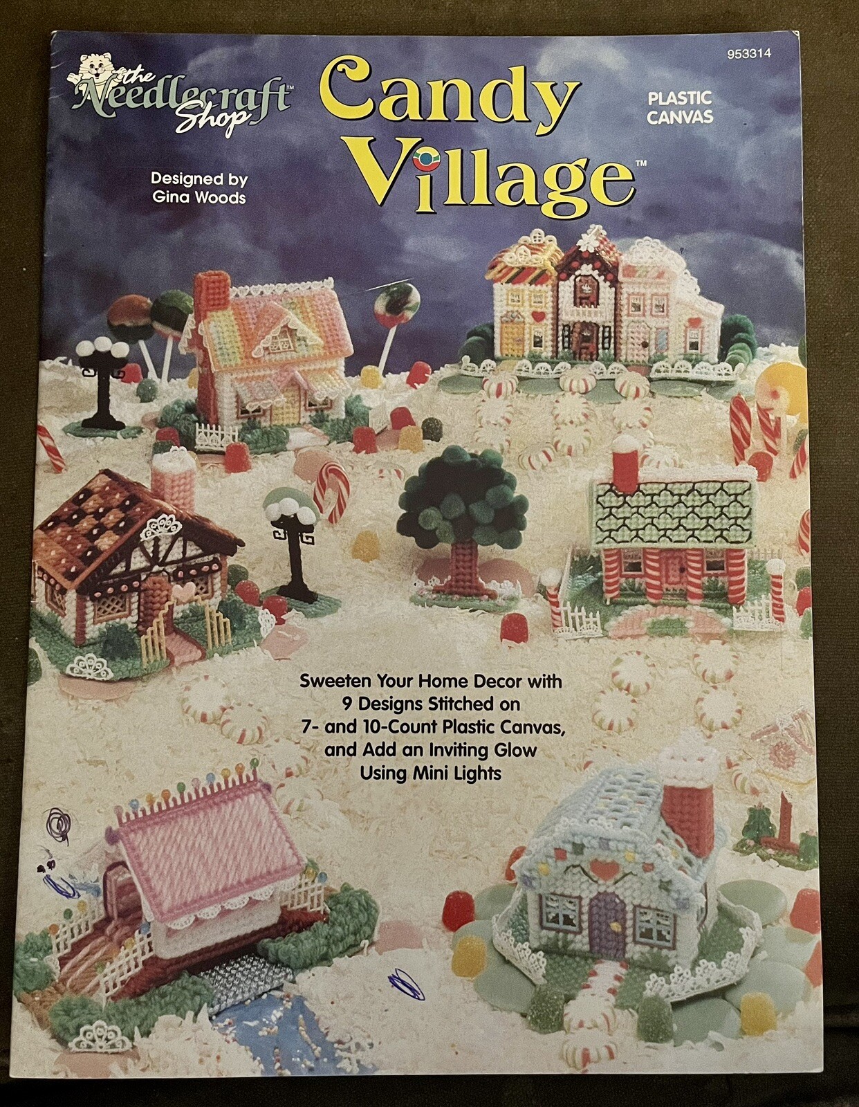 CANDY VILLIAGE Plastic Canvas by Gina Woods The Needlecraft Shop Grannycore