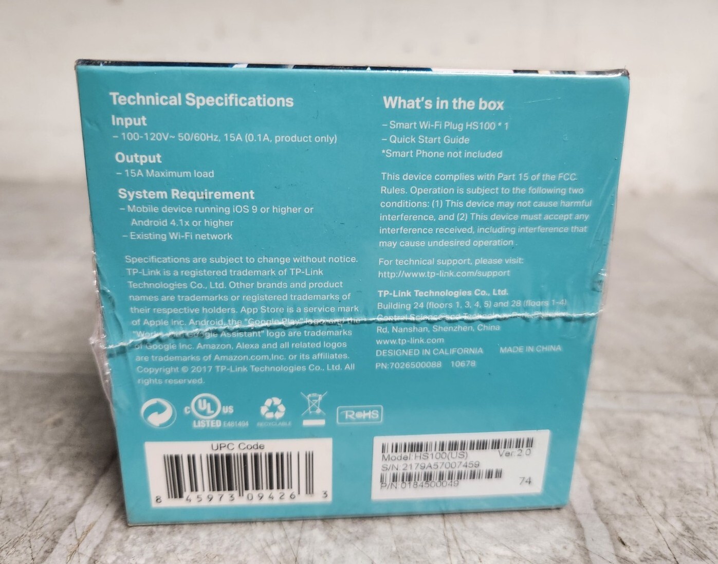 NEW TP-Link Smart Wi-Fi Plug HS100 SEALED
