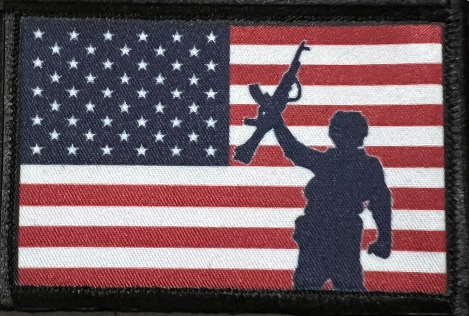 Psalm 144:1 Morale Patch Military Tactical Army Flag USA Hook Badge Bible