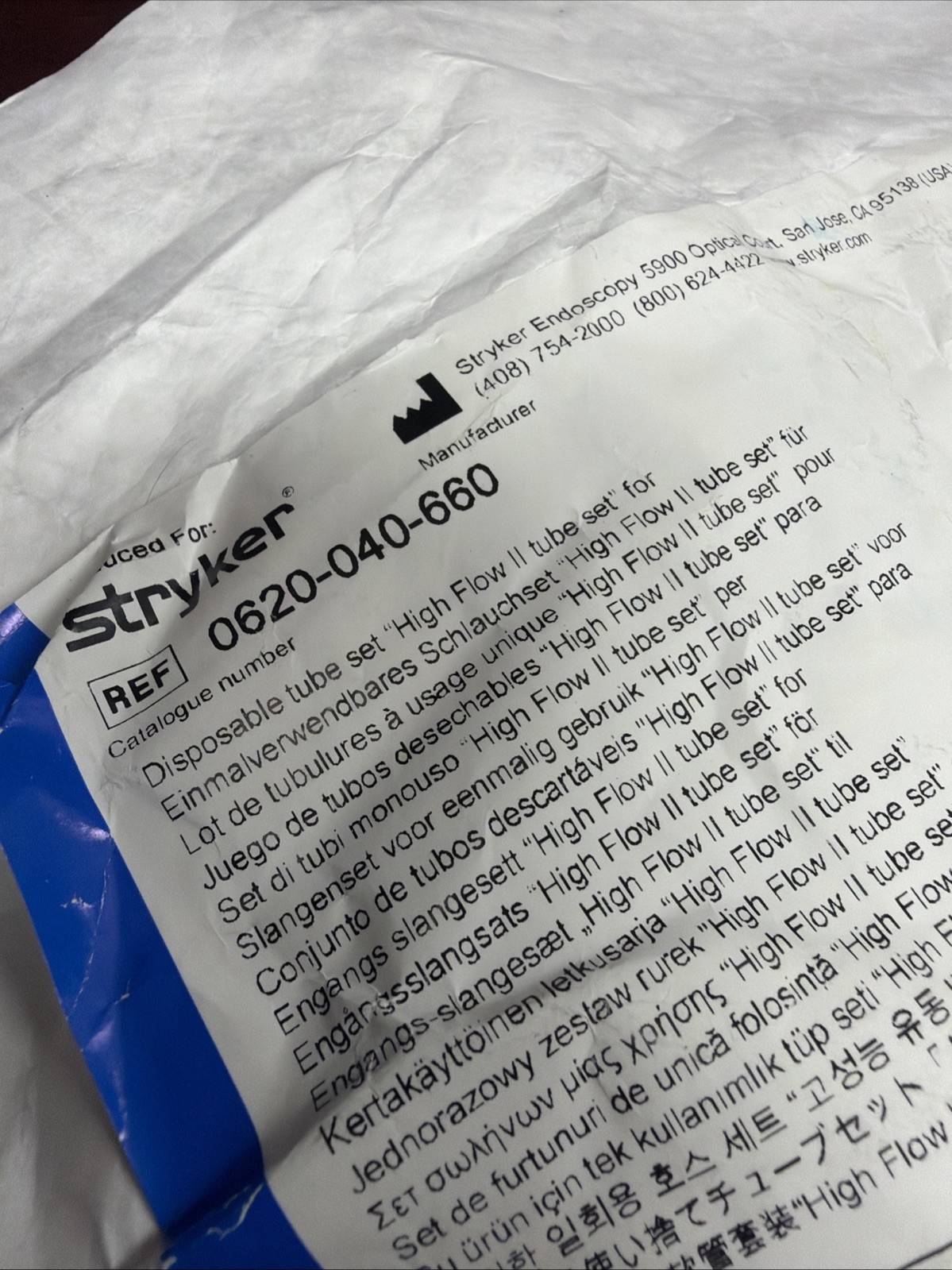 Stryker Pneumosure Tube 0620-040-660  *Out Dated-For Research Purpose- Pack Of 5