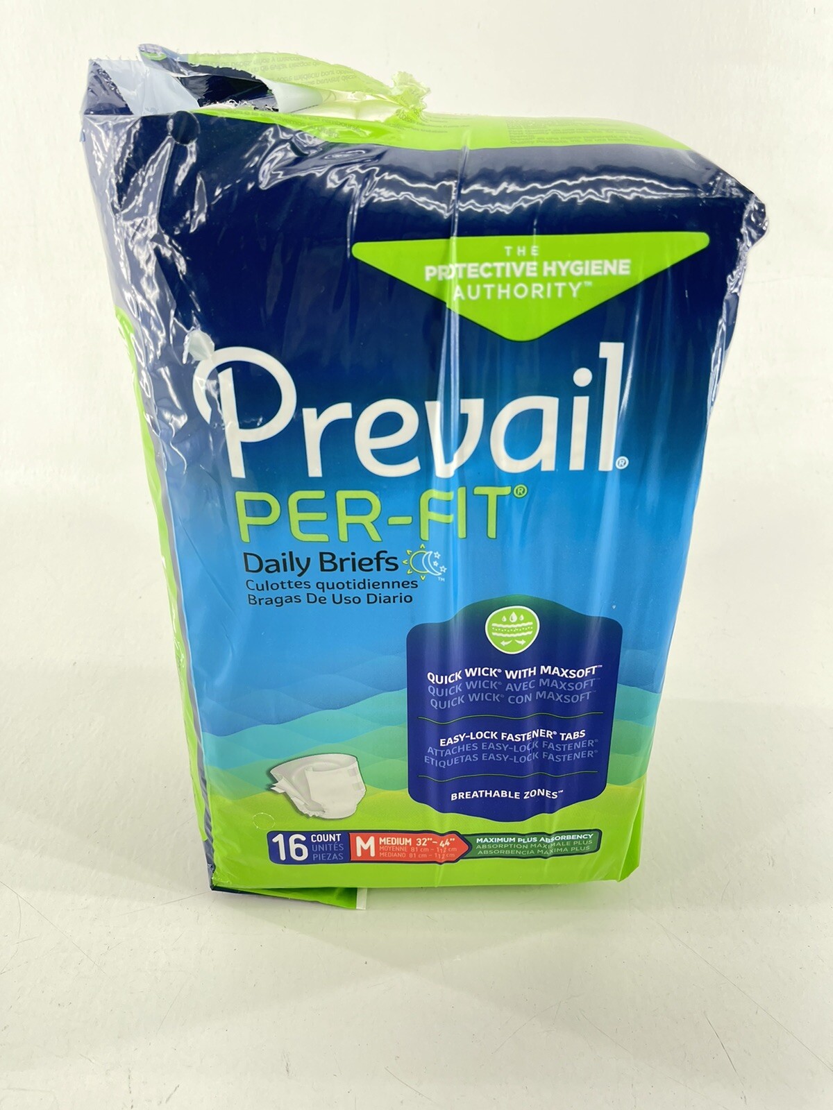Prevail Per-Fit Unisex Pull Up Underwear, Size M, 16 Count (1 Pack)