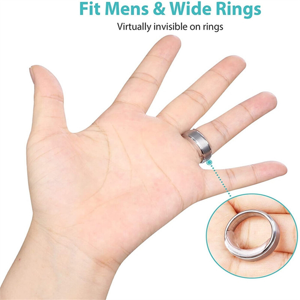 8Pcs Ring Size Adjuster Invisible Clear Ring Sizer Jewelry Fit Reducer Guard US