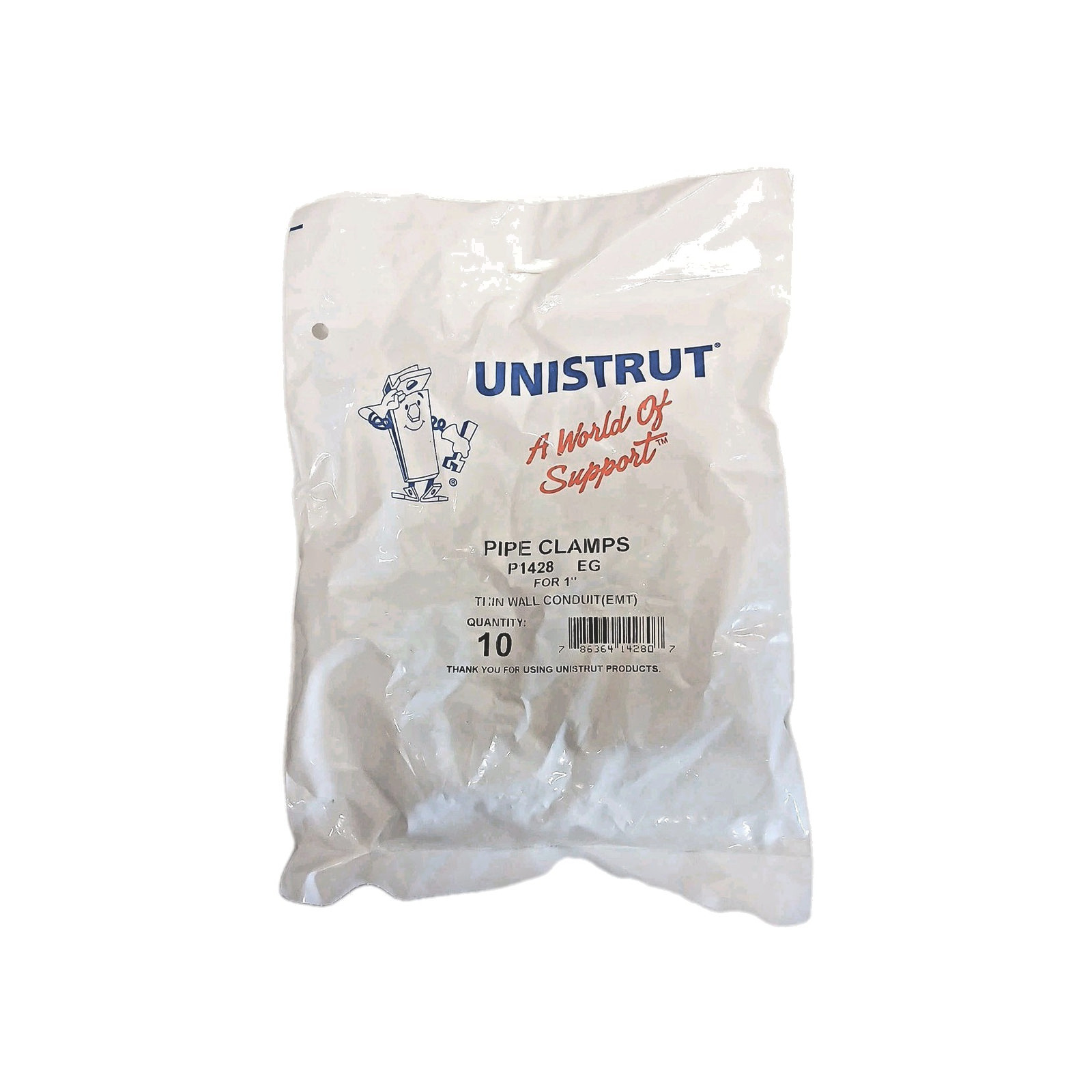 (Bag of 10) Unistrut P1428-EG 1" EMT Clamps Tyco