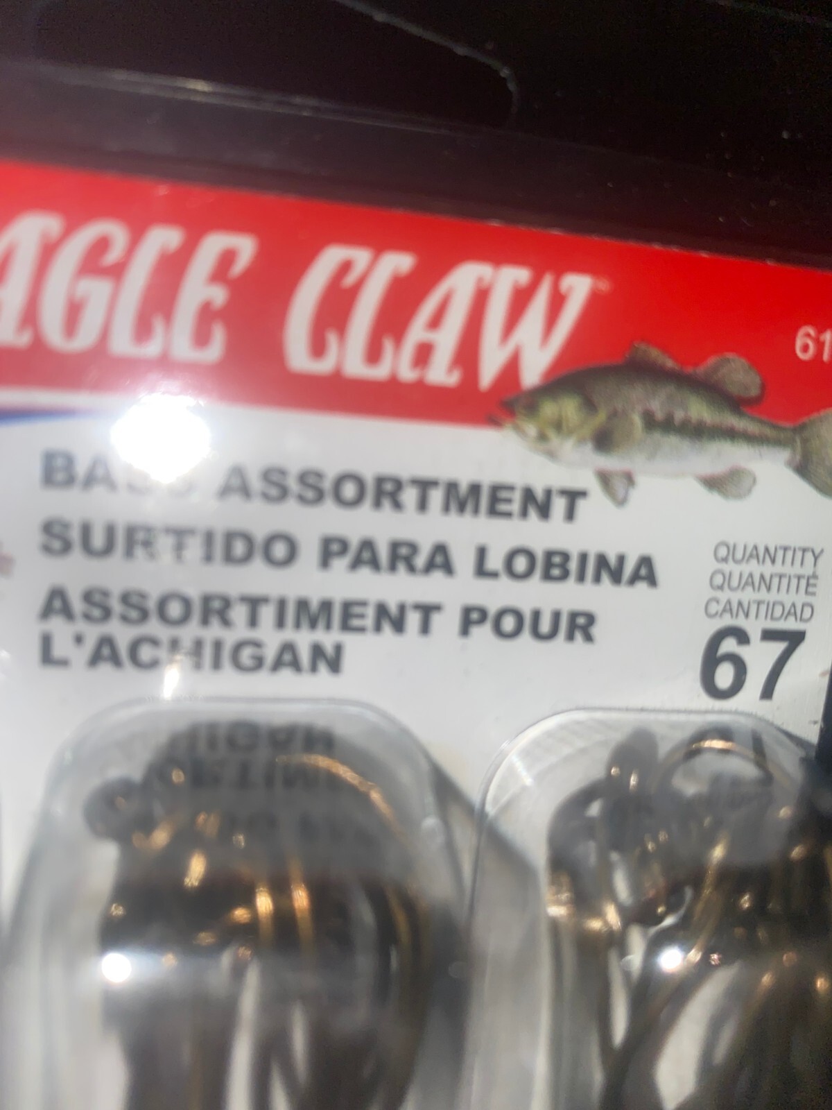 Eagle Claw Bass Hook Assortment #618. Made USA