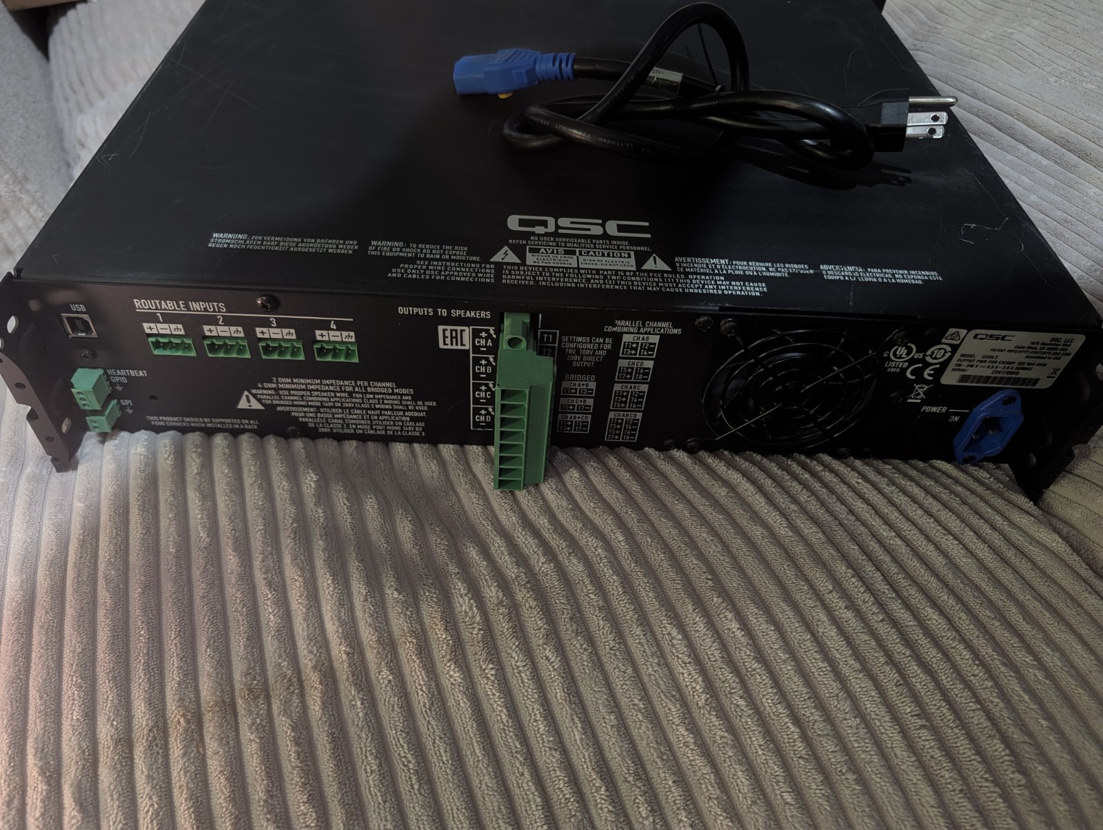 QSC CXD4.3 4-Channel Processing Amplifier – Fully Tested & Verified – Excellent