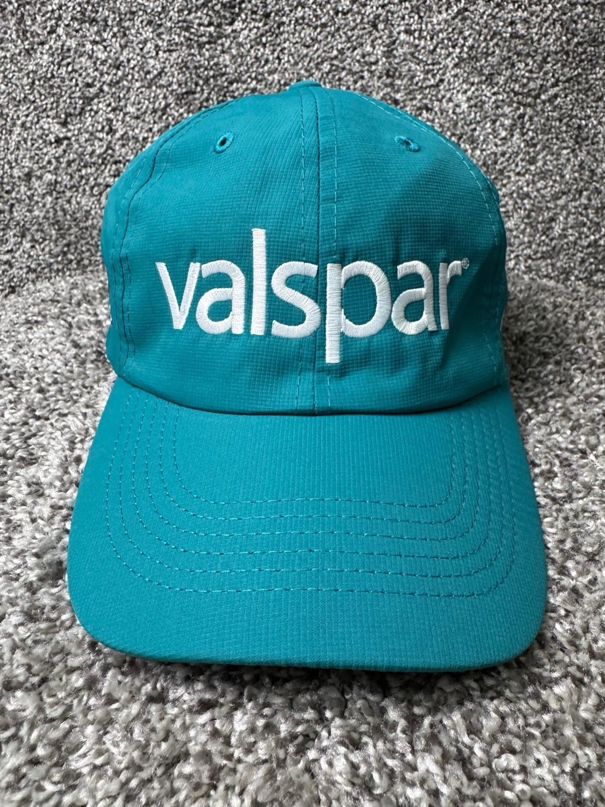 Valspar Hat Cap Strapback One Size Blue Adjustable PGA Tour Golf Hat 100% Poly