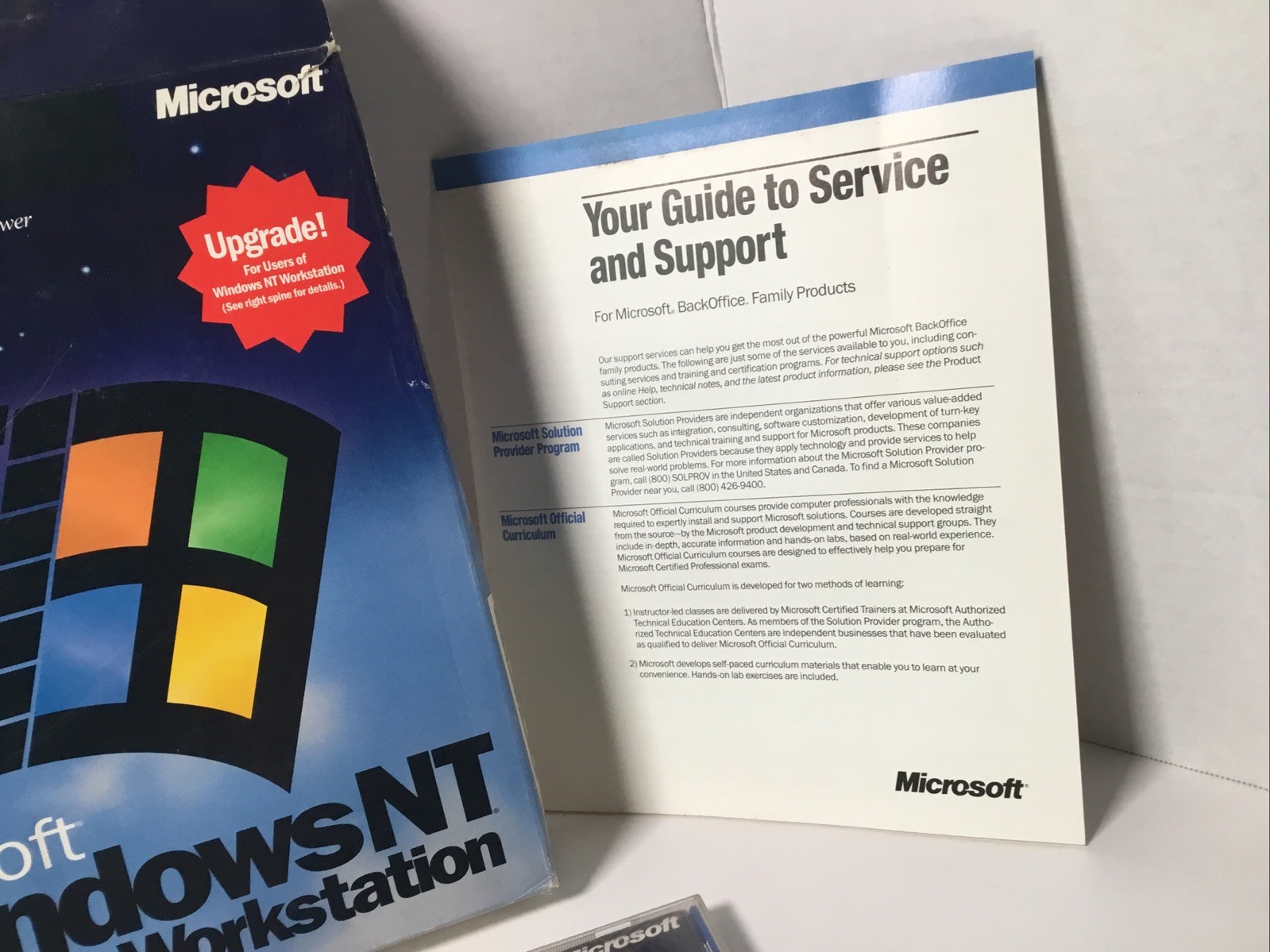 Microsoft Windows NT Upgrade Cd ROM And Key.