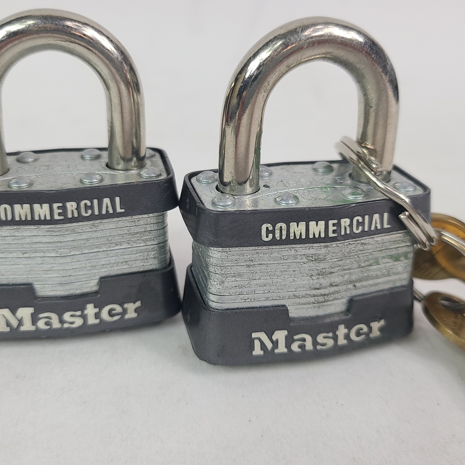 2X Master Lock LOT Commercial Padlocks Keyed With Keys Heavy Duty Bike Storage