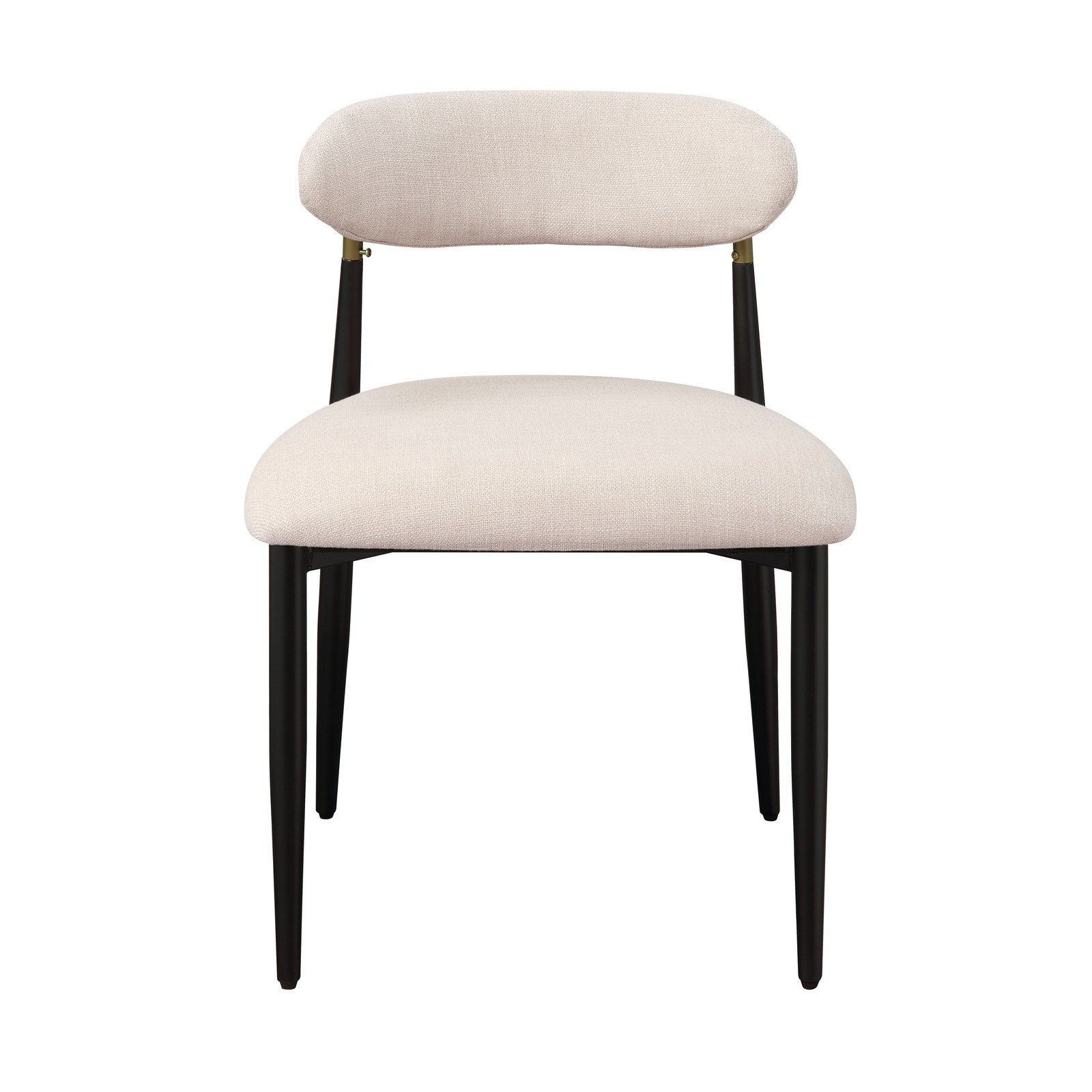 Jaramillo Beige Fabric & Black Finish Side Chair