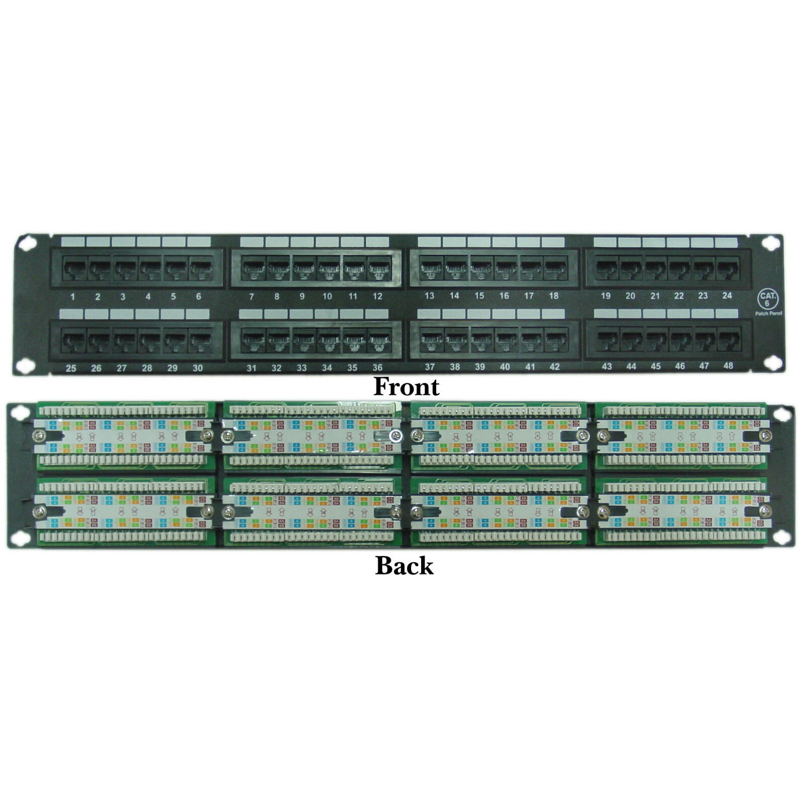 2U Networking Rackmount 48 port Cat6 Patch Panel 110 Type