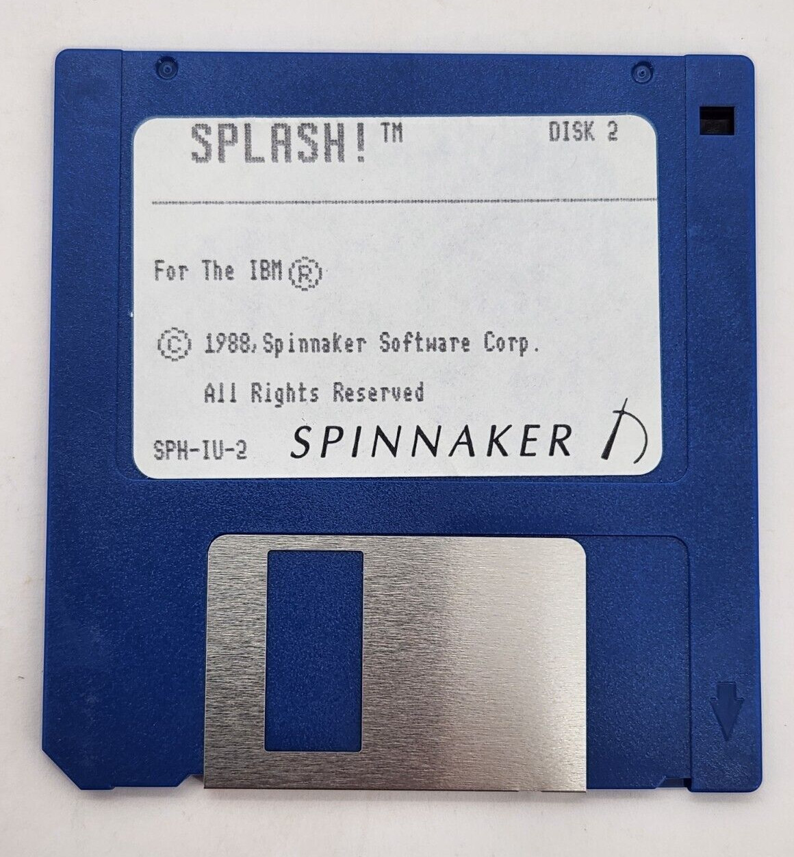 1988 Spinnaker Splash! SPH-IU-1 3.5" floppy Disks only. Paint program Untested
