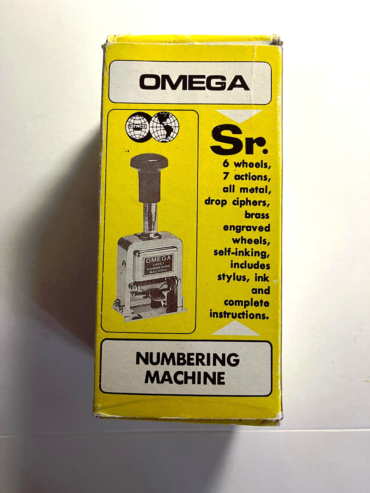 Omega Sr. Numbering Machine #14067 - 6 wheels - 7 Actions