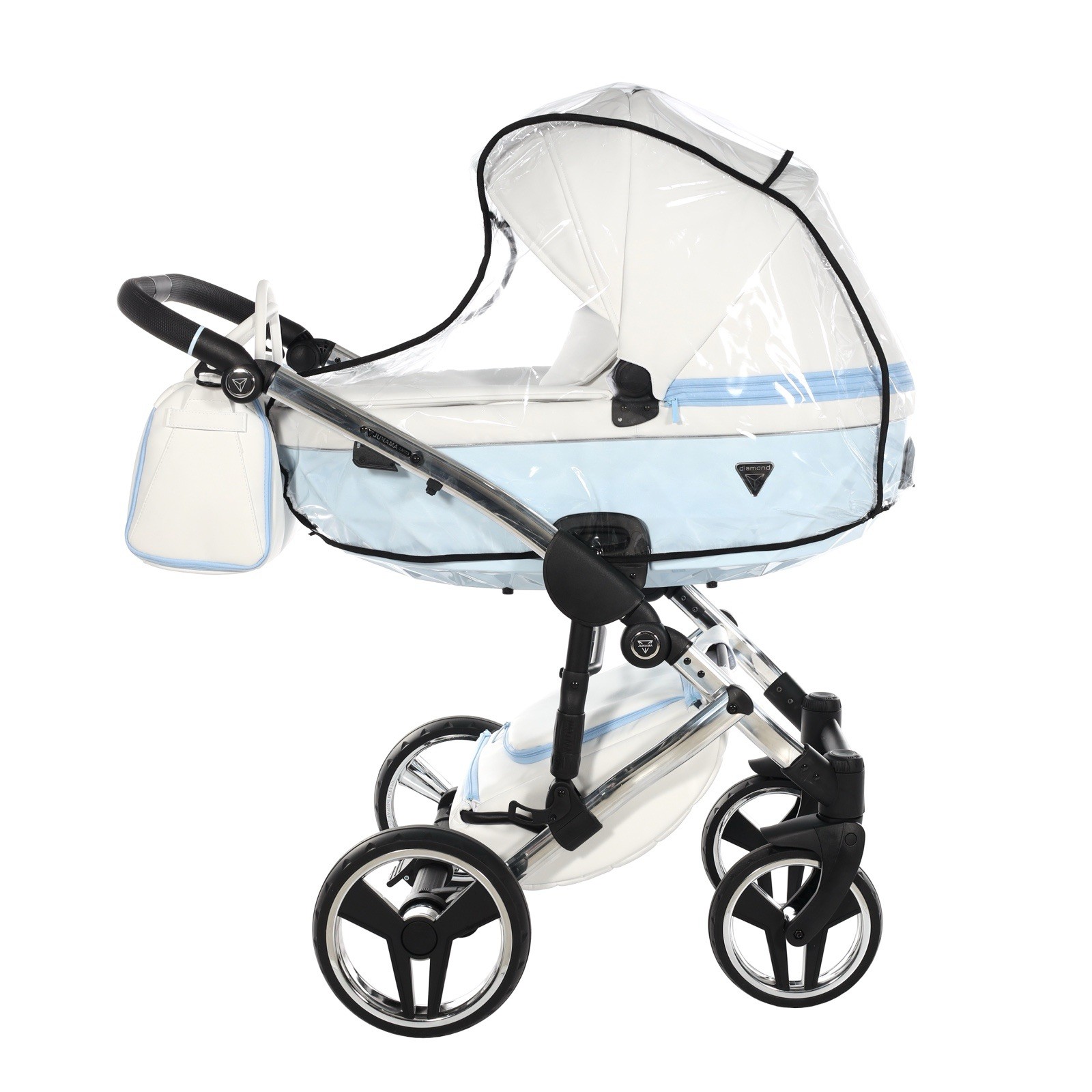 Junama Diamond Candy Stroller White Blue W/bassinet