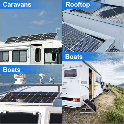 Solar Panel Mount Brackets, 2 Sets 45 inch Adjustable with Foldable Tilt 45inch