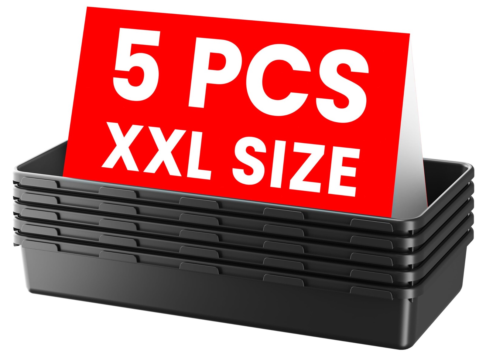 【XX-Large Size【5 Pcs】 Tool Organizer Tray Divider【Single Size】 Desk Drawer Or...