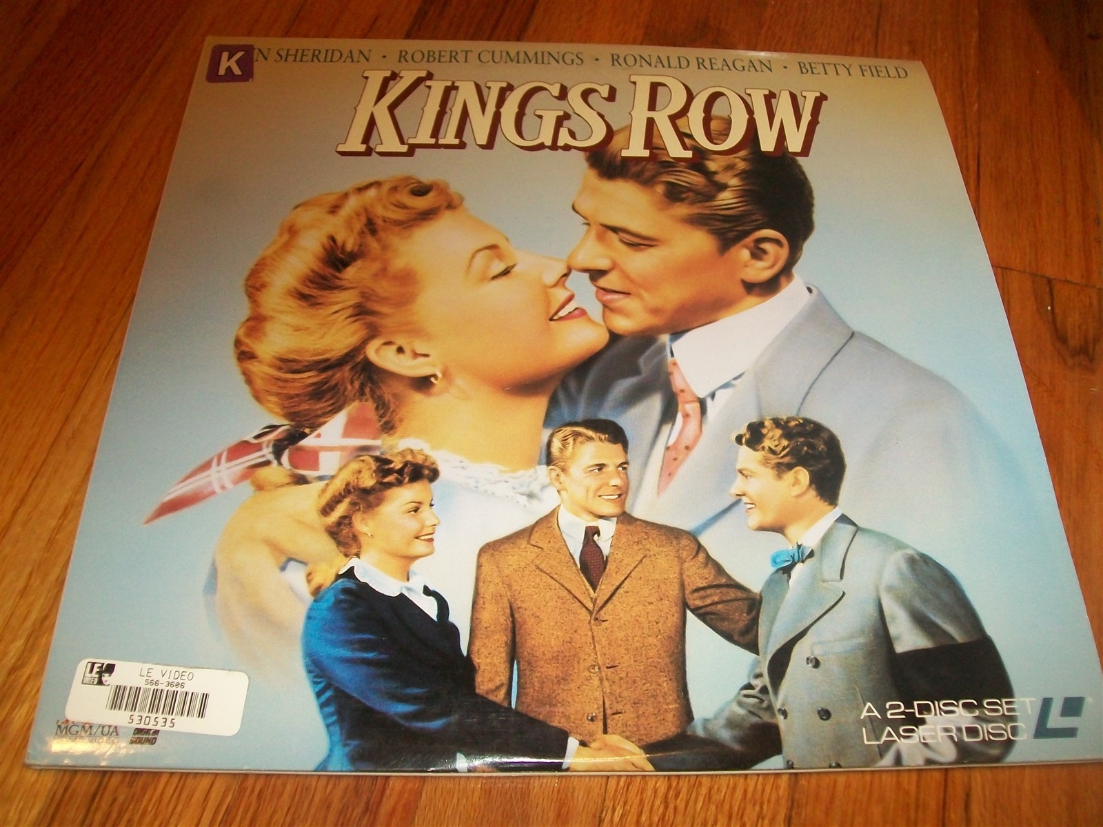KINGS ROW 2-Laserdisc LD SET VERY GOOD CONDITION VERY RARE RONALD REAGAN