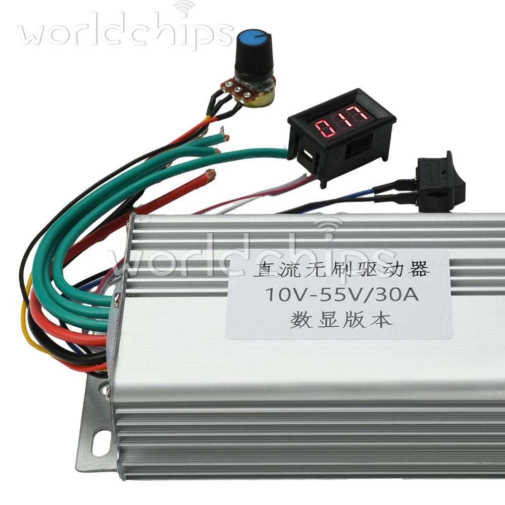 10-55V 30A 3-Phase DC Brushless Controller Electronic Speed Control Motor Drive