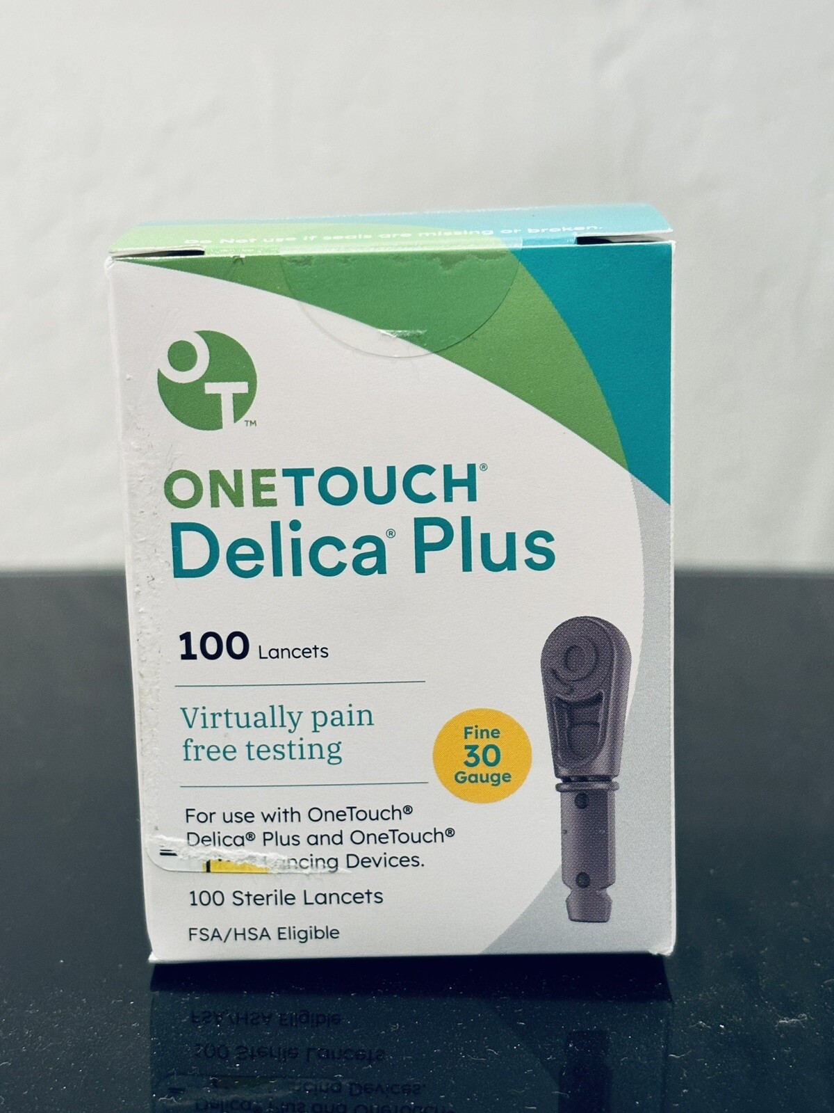 one touch delica plus 100 lancets Fine 30 Gauge EXPIRES 2028 - 11 - 30