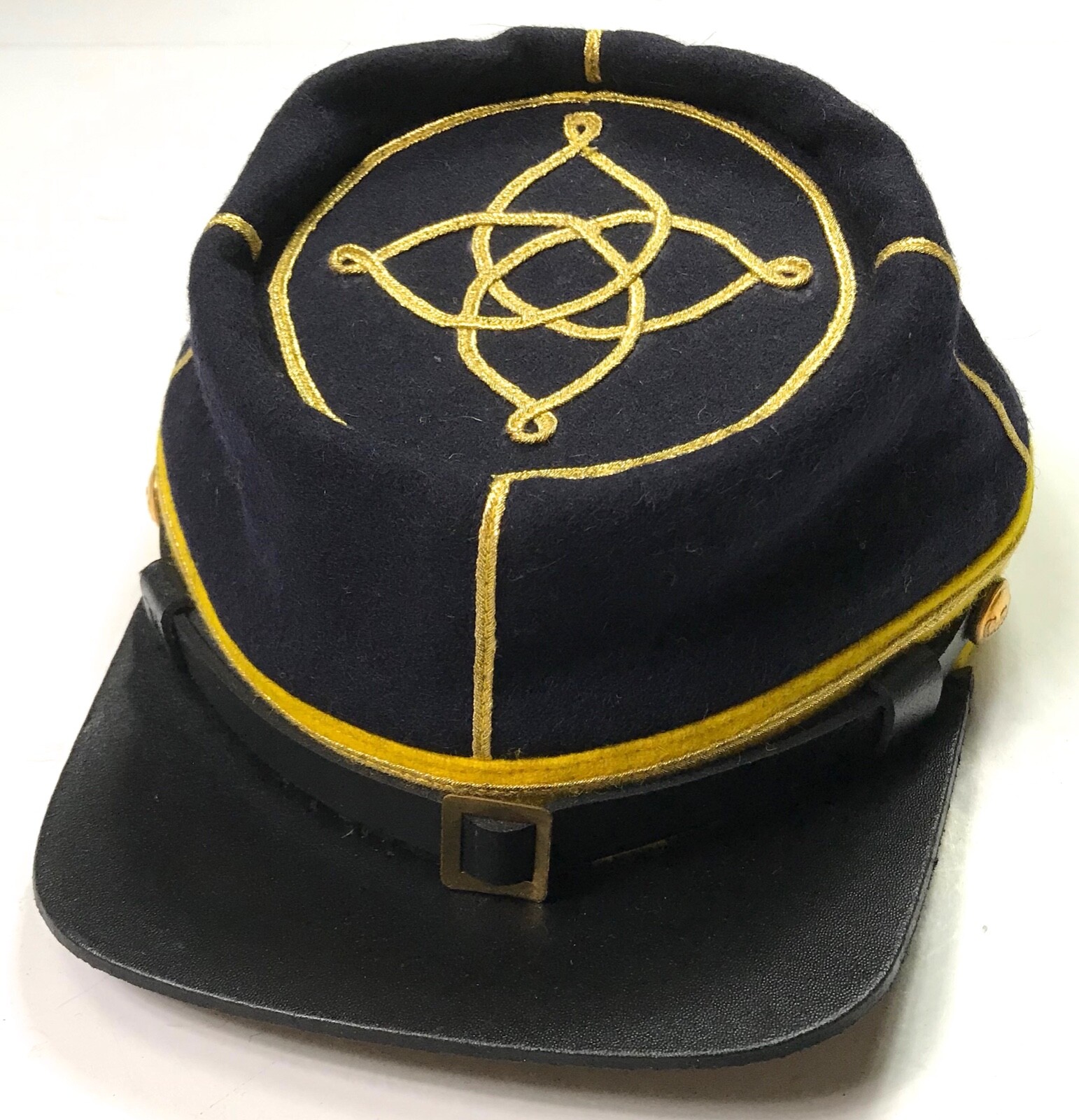 CIVIL WAR CONFEDERATE CS LIEUTENANT CAVALRY OFFICER KEPI FORAGE CAP HAT-MEDIUM
