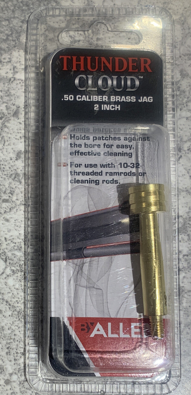 Allen Thunder Cloud 50 Caliber Brass Cleaning Patch Jag 2” Muzzleloader