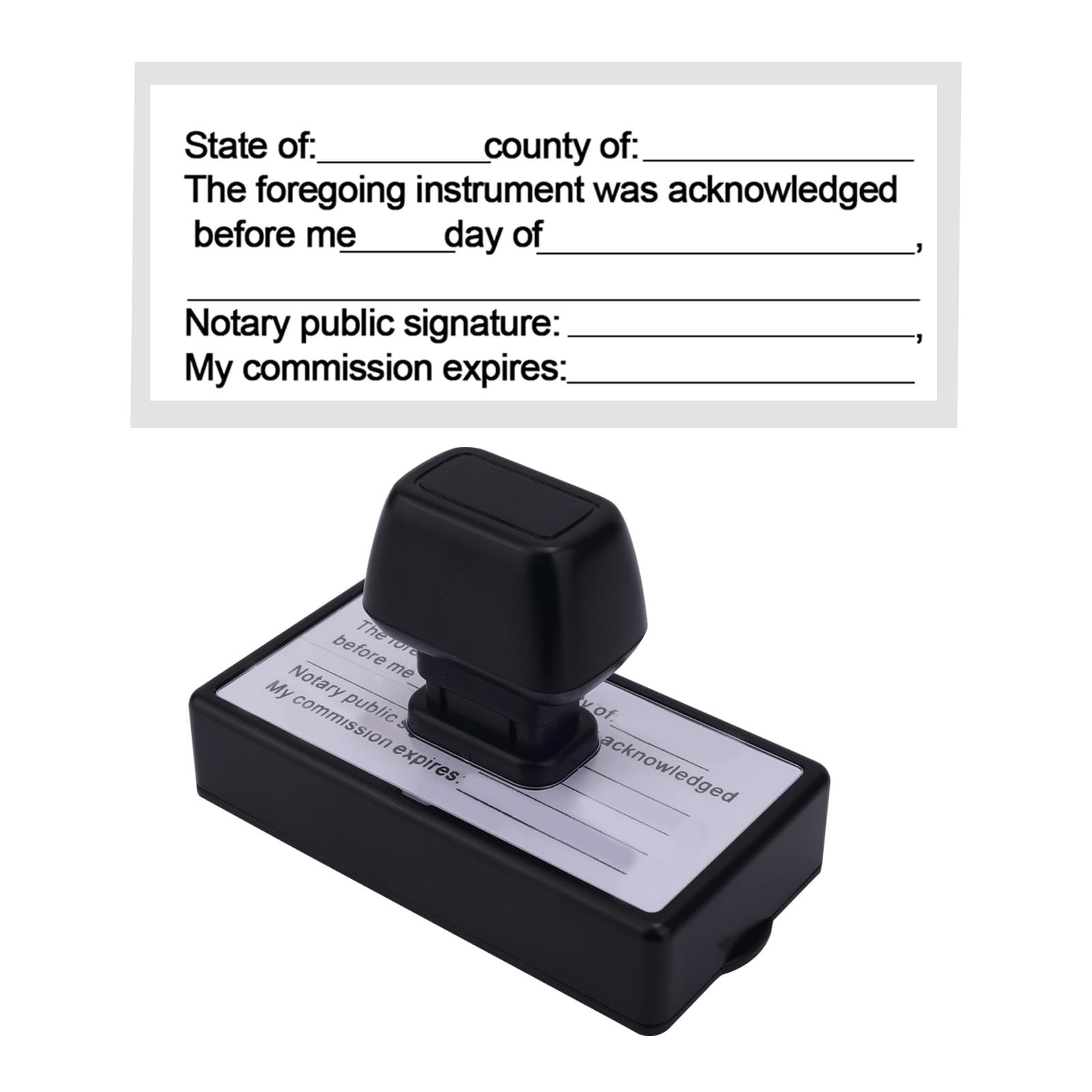 Notary Stamps Self Inking, 3.35x1.38in Notary Acknowledgement Stamp Notary Se...
