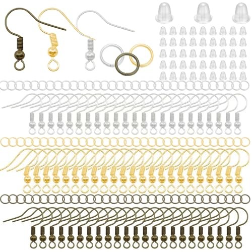 Hypoallergenic Earring Hooks, 900 Pcs Earring Making Supplies Kit Jump Rings
