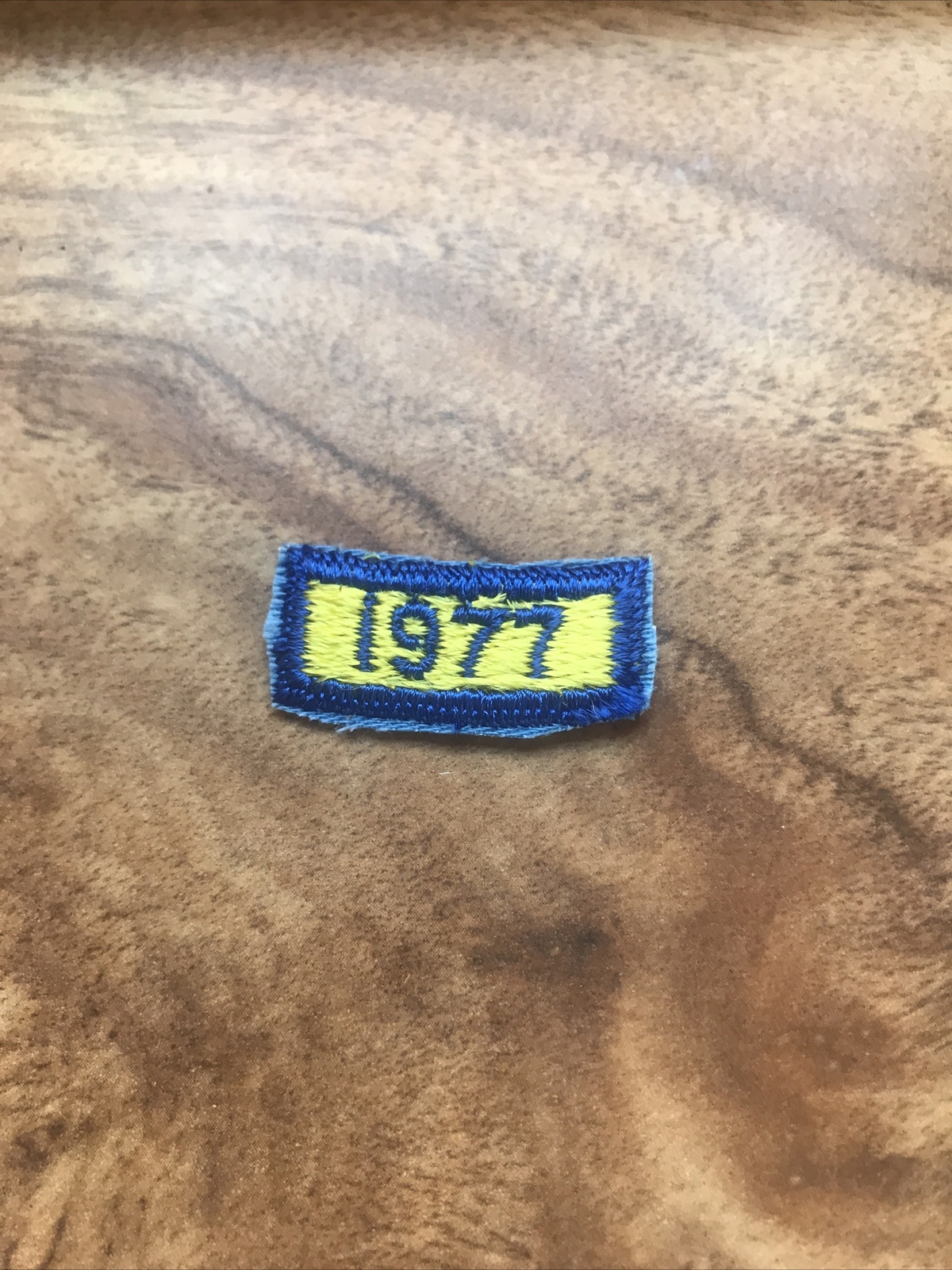 Vtg 1977 ORIG USAF US Air Force SHOULDER TAB PATCH 1” 70s Cold War Blue Yellow