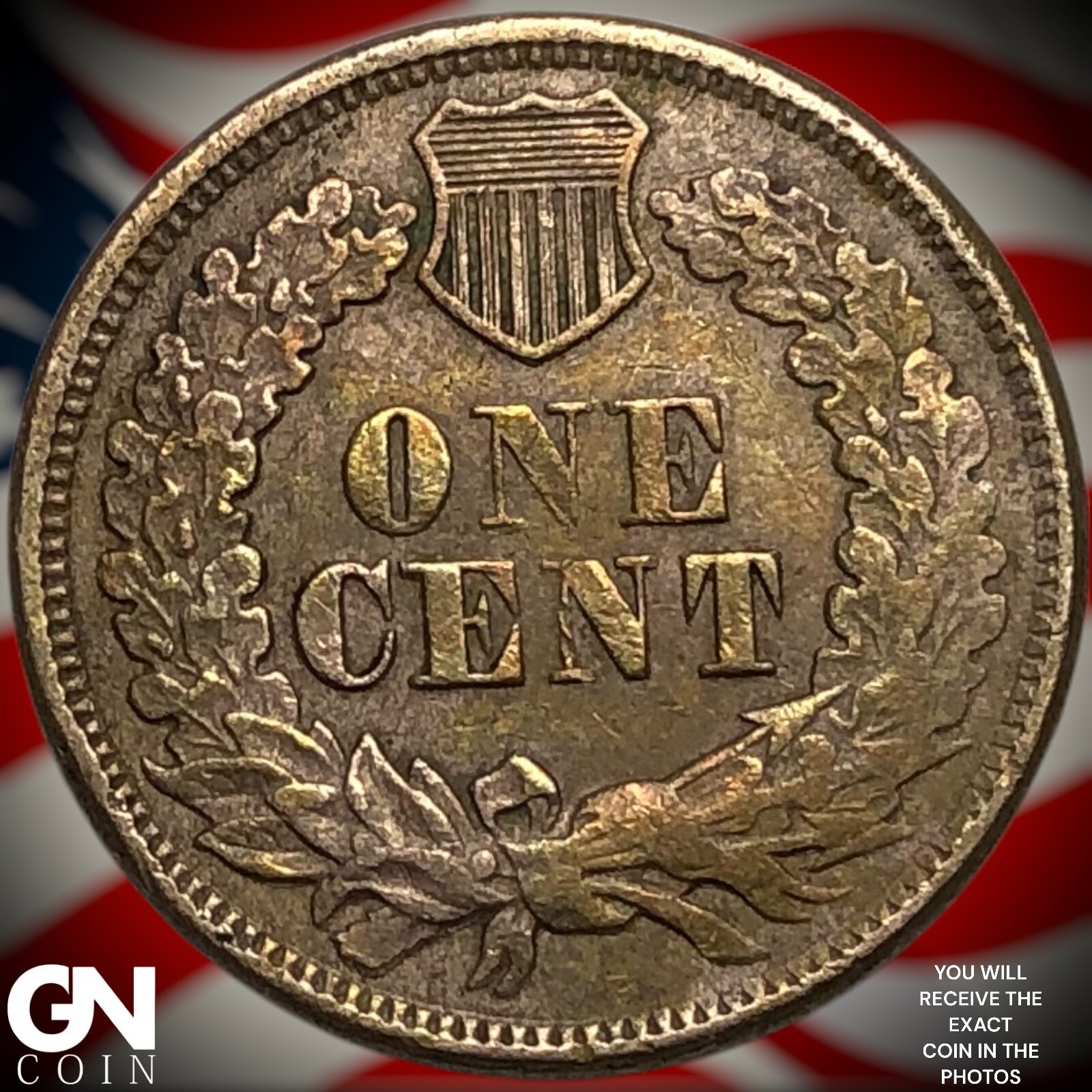 1864 CN Indian Head Cent Penny Y8345