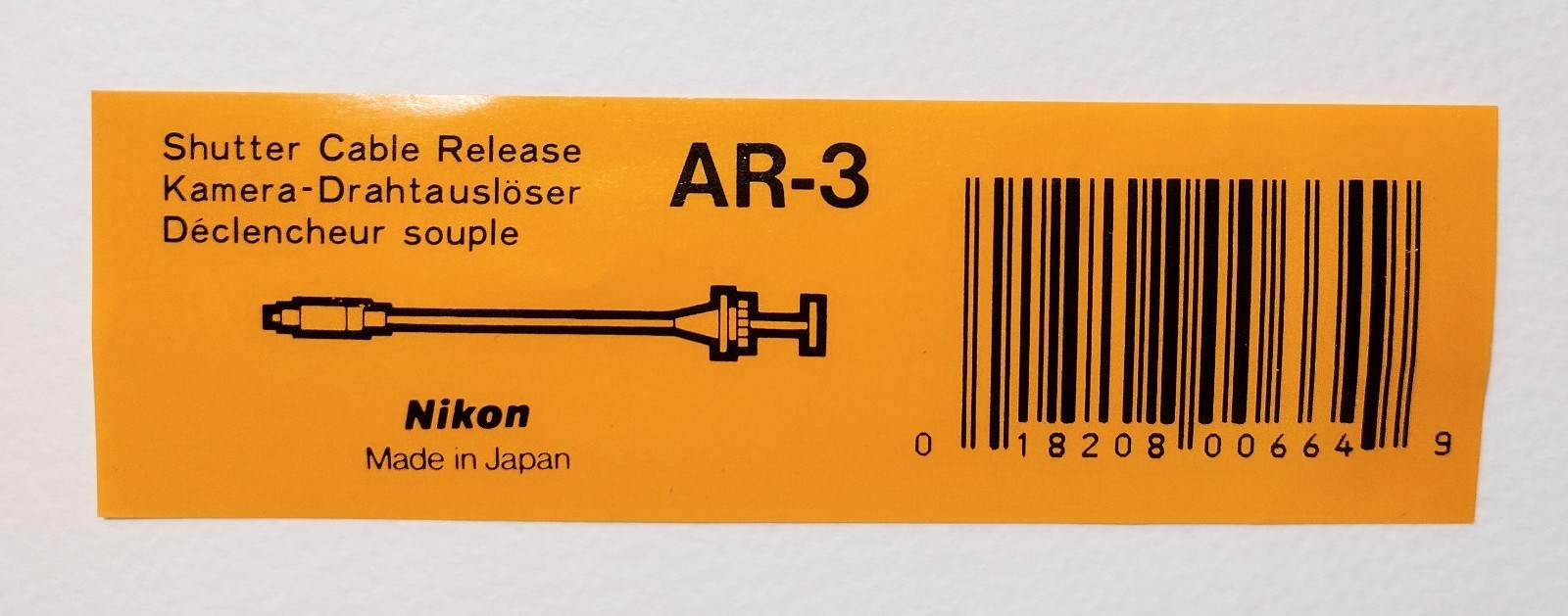 OEM NIKON AR-3 Shutter Cable Release & Nikon MR-3 Motor Terminal Release Mint