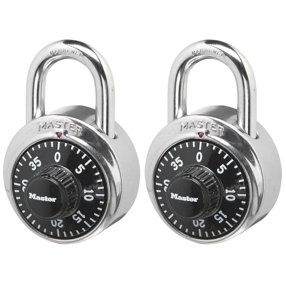 2 Pack Master Lock 1500T School Gym Locker Combination Padlock Indoor Combo Lock