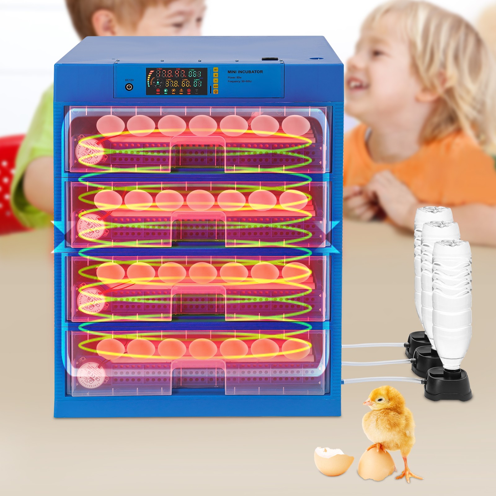 256 Egg Incubator Automatic Egg Turning & Temperature Control Digital Incubators