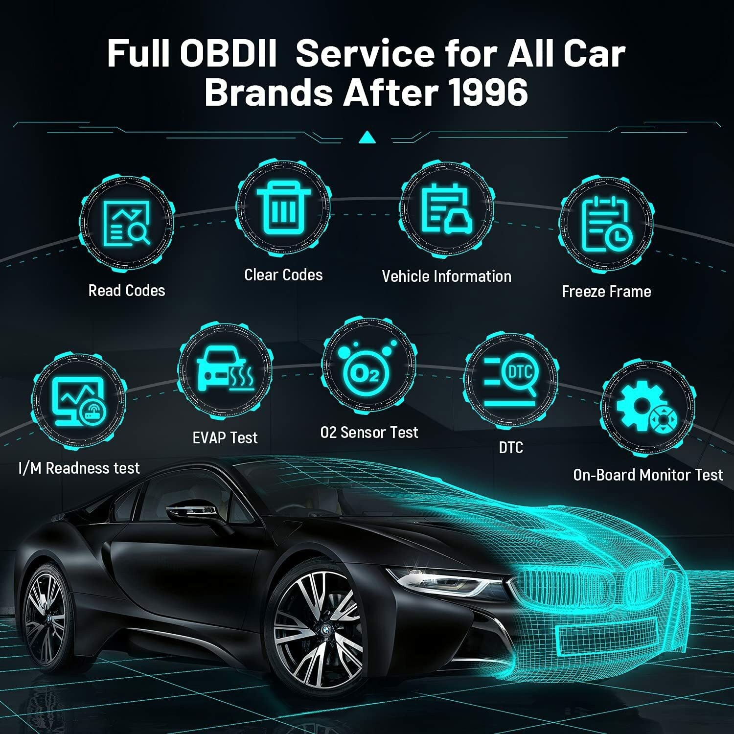 ANCEL V6 All System Bidirectional OBD2 Scanner Diagnostic Tool ECU Coding Reset