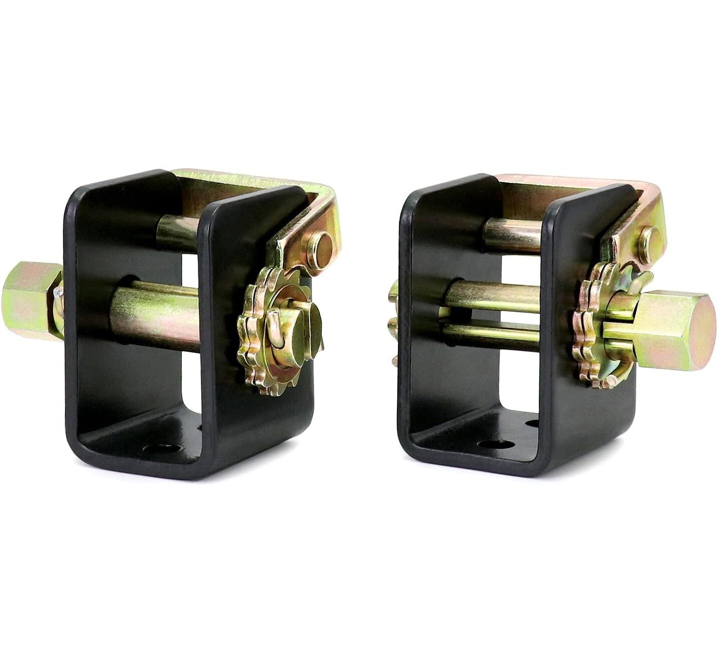 1 Left+1 Right 2" Tow Dolly Lashing Winch Truck Rack Ratchet Tie Down Binder
