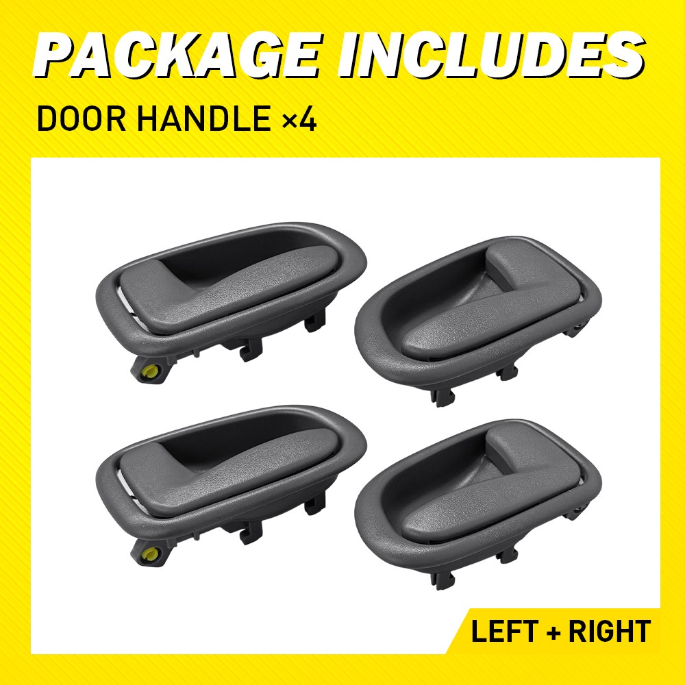 Gray Inner Inside Interior Door Handle Left & Right Set for 93-97 Corolla NEW