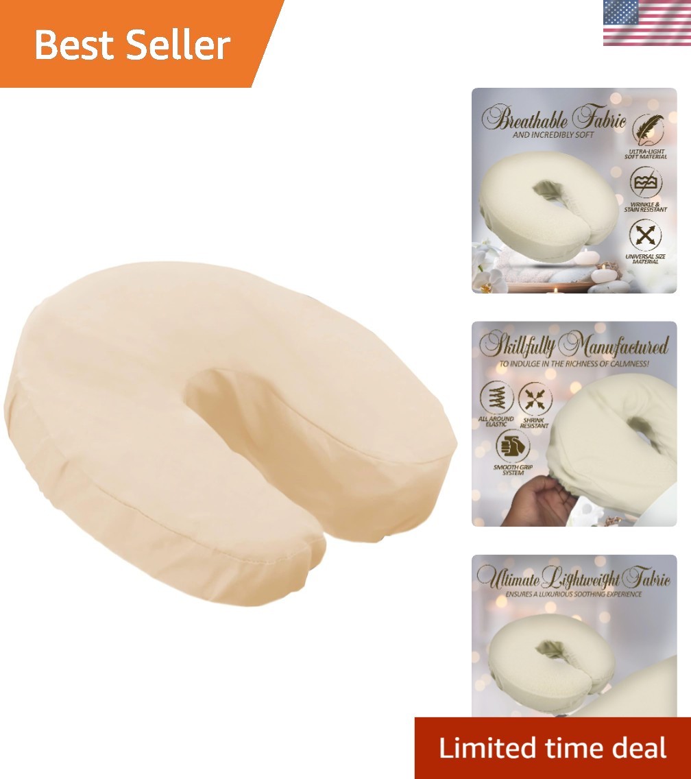 4-Piece Soft Microfiber Massage Face Cradle Covers - Luxurious Natural Touch